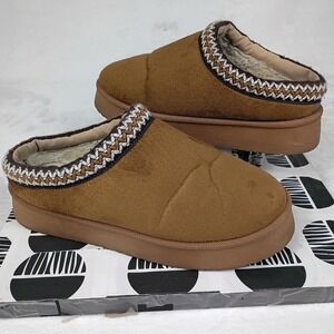 Haute‎ Hippie Style Josie Brown Platform Slippers Faux Fur Mules Womens 9M